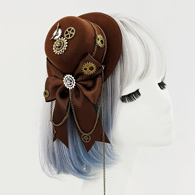 Men'S Victorian Accessories - Halloweenowy Gotycki Mini Cylinder Steampunk Koła