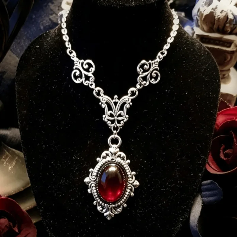 Men'S Victorian Accessories - Naszyjnik z kameą wampira, Kamea Krwi,