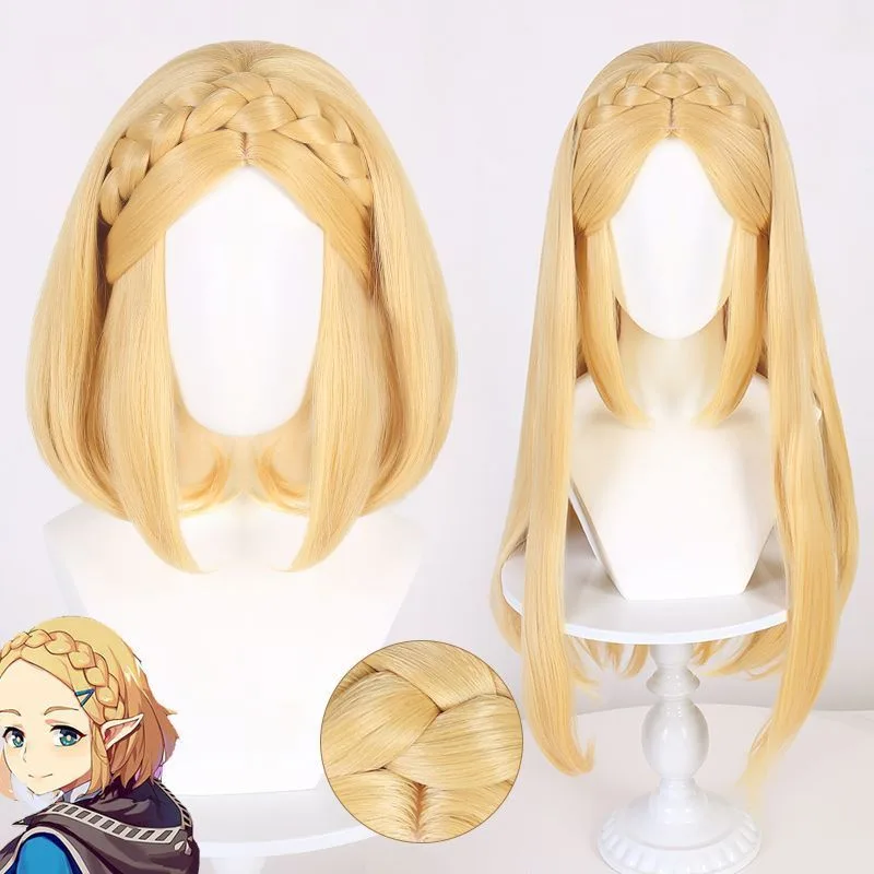 Men'S Yellow Accessories - Peruka Cosplay Anime Zelda Link Princess,