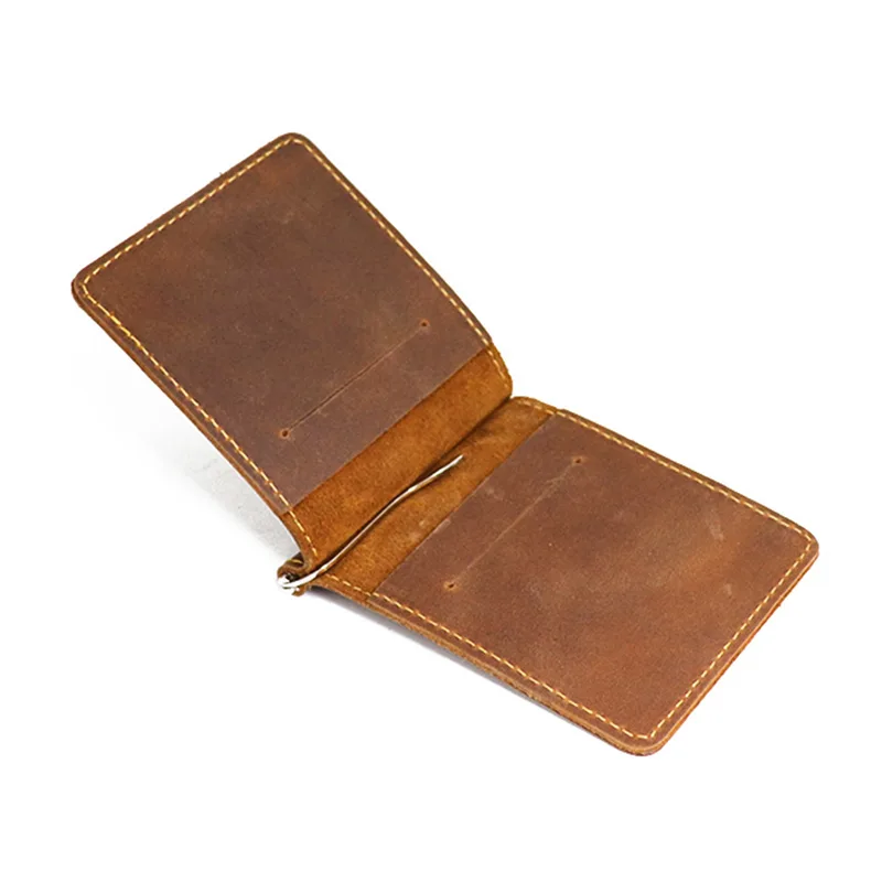 Bifold Leather Wallet - Ręcznie robiony portfel na pieniądze ze