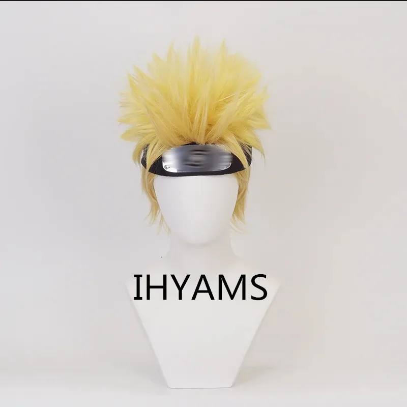 Men'S Yellow Accessories - Uzumaki peruki do cosplay 30cm krótkie