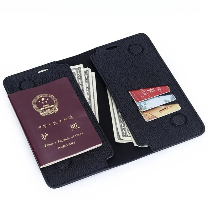 Bifold Leather Wallet - Smukły, minimalistyczny portfel na paszport z