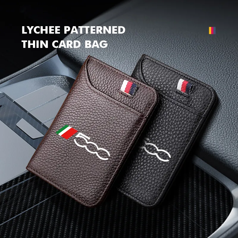 Bifold Leather Wallet - Portfel składany na karty kredytowe dla
