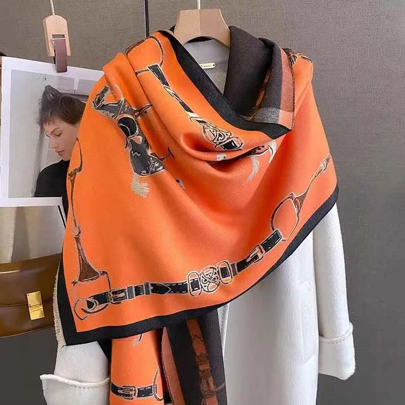 Men Accessories For Neck - Szalik Retro Rider Horse Imitacja Kaszmiru