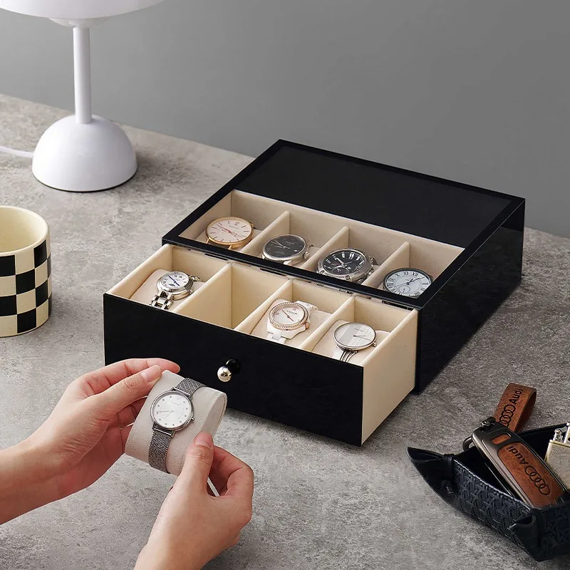 Men Accessories Drawer - Plastikowe pudełka na zegarki luksusowe 5/8