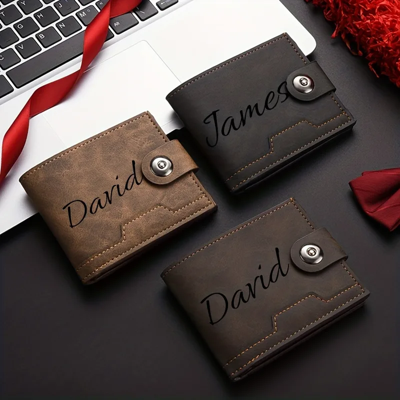 Bifold Leather Wallet - Portfel męski klasyczny z możliwością personalizacji,
