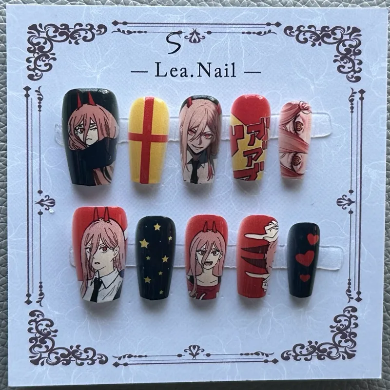 Men Accessories For Birthday Gift - Anime Chainsaw Man Manicure Makima Kawaii