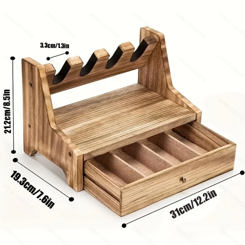 Men Accessories Drawer - Stojak na pistolety z litego drewna