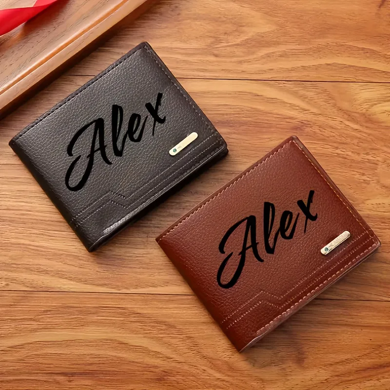 Personalizowane teksty i inicj – Bifold Leather Wallet recenzja i cena