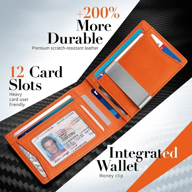 Portfel męski z włókna węglowe – Bifold Leather Wallet recenzja i cena