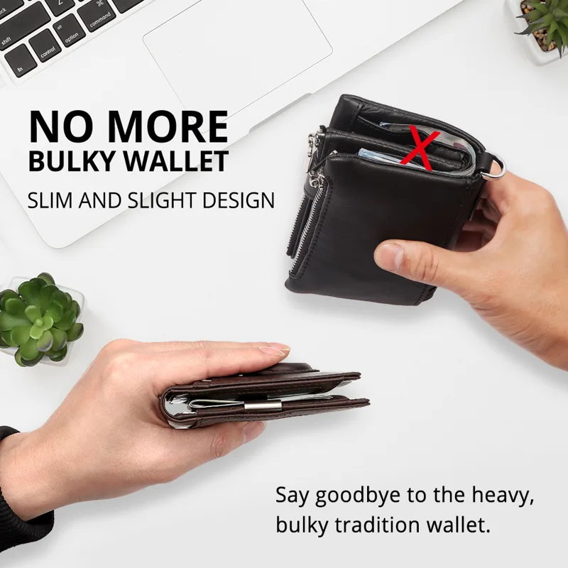 KAVIS Portfel męski z klipsem  – Bifold Leather Wallet recenzja i cena