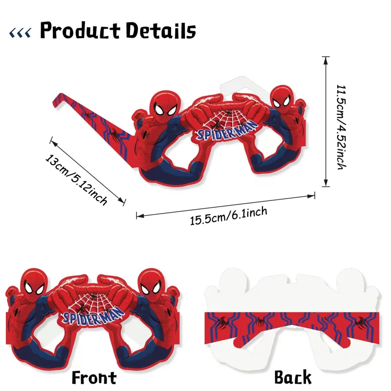 8 SZTUK Papierowe Okulary Spid – Men Accessories For Birthday Gift recenzja i cena