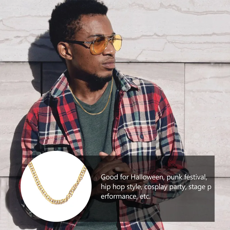 1 szt. Złoty Łańcuszek z Podwó – Men Accessories For Neck recenzja i cena