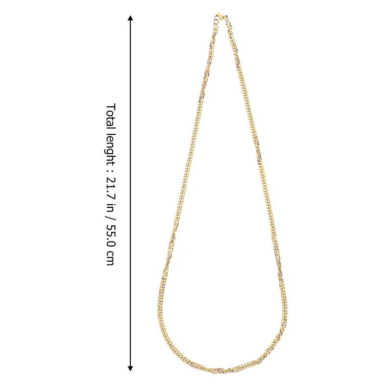 1 szt. Złoty Łańcuszek z Podwó – Men Accessories For Neck recenzja i cena