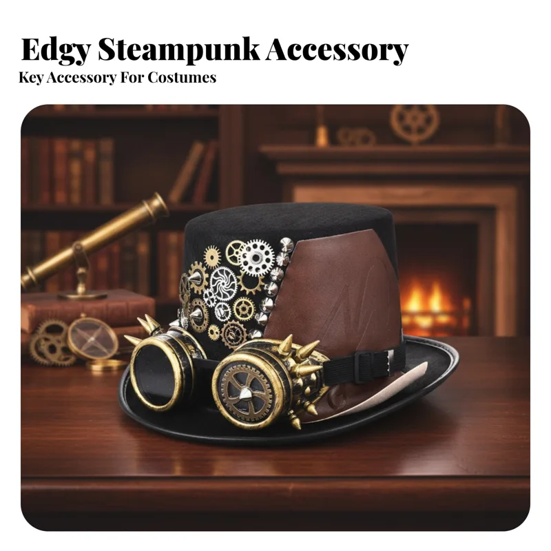 Kapelusz Steampunk z Goglami,  – Men'S Victorian Accessories recenzja i cena