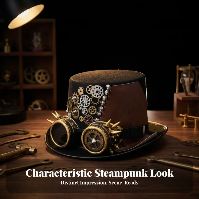 Kapelusz Steampunk z Goglami,  – Men'S Victorian Accessories recenzja i cena