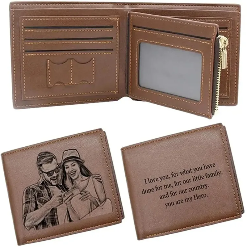 2025 Grawerowane zdjęcie Krótk – Bifold Leather Wallet recenzja i cena